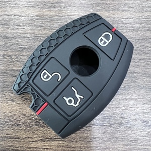 适用奔驰C200智能3键NEC硅胶钥匙套BENZ软锁匙包G50车遥控保护套