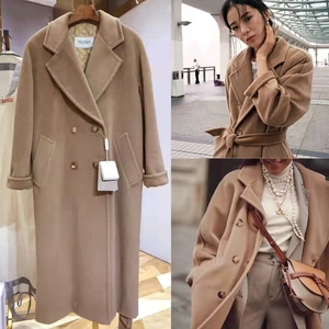 maxmara me经典唐晶同款双排扣羊毛高端101801羊绒大衣长款外套女
