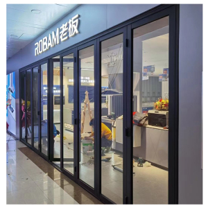 断桥铝重型折叠推拉门玻璃隔断门洗车美容车库店商铺大折叠阳台门