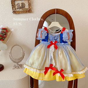 女宝宝连衣裙夏季迪士尼白雪公主裙小女孩洛丽塔婴儿周岁礼服裙子