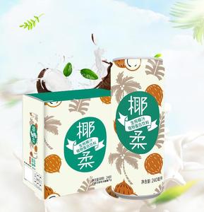 王老吉新品椰柔生榨椰子汁240ml*12罐装植物蛋白椰奶原味整箱装