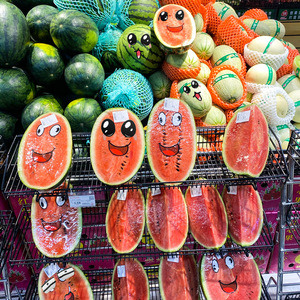 水果大笑脸贴纸