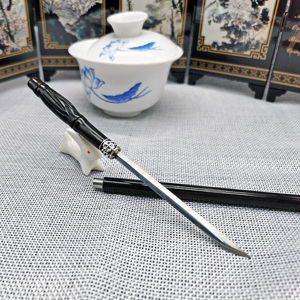 【夏竹】 藏剑簪黑檀木簪中刀新鲜竹发簪防身原创复古风发饰成年