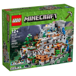 乐高积木21137机关山洞完整版我的世界矿井高难度巨大型男孩玩具