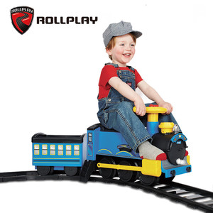 美国如雷大型电动小火车轨道玩具车儿童室内充电仿真音乐可坐人