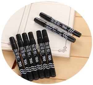 物流员水头大蓝色笔一盒句号水粗大头快递速干黑色粗头大笔水