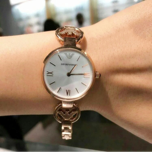 armani 阿玛尼手表女玫瑰金手镯式潮流休闲北欧风简约女表 ar1773