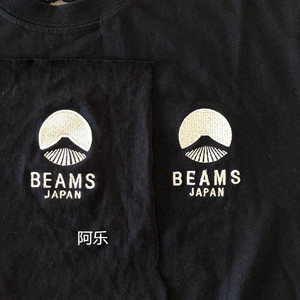 BEAMS JAPAN 2020SS 富士山刺绣 台湾限定 日系纯棉宽松 情侣短袖