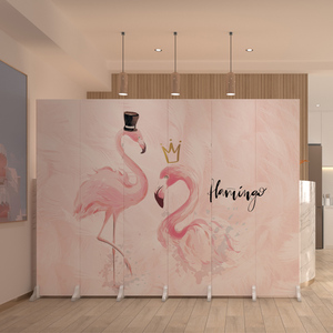 屏风隔断墙美容院养生会所美甲店轻奢折叠移动简约现代办公室遮挡