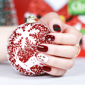 opi指甲油2021新年秋冬雪花酒红圣诞美甲套装免烤快干持久不可剥