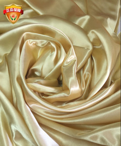 香槟色新款中国风绸缎丝绸布料服装晚礼服面料丝滑垂感