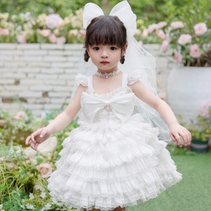 洛丽塔女童公主裙洋气生日蓬蓬夏季连衣裙蛋糕裙六一儿童婚纱礼服