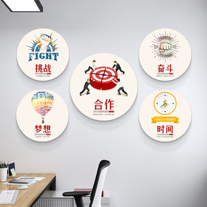 办公室装饰画公司企业文化背景墙挂画走廊会议室励志宣传标语壁画