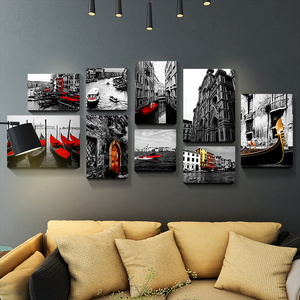 工业风装饰画北欧黑白复古现代简约酒吧客厅沙发背景墙面挂画壁画