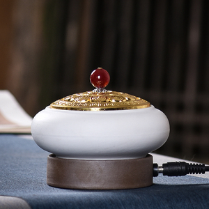 电香炉插电定时调温家用室内陶瓷青瓷薰香粉末精油木屑粉无烟摆件