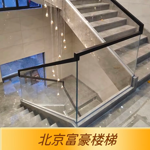 超白玻璃钢化灯带楼梯扶手厂家直销北京上门测量安装