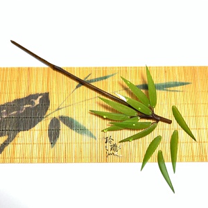 玲珑沁手工热缩仿真竹叶发簪永生花水滴天然竹枝古风汉服发饰