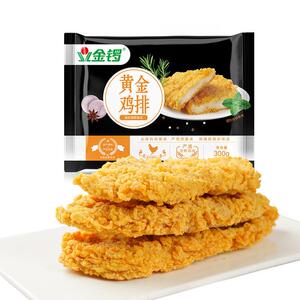 金锣【拍一发四】 300g*4黄金鸡排半成品冷冻香酥油炸鸡排半成品