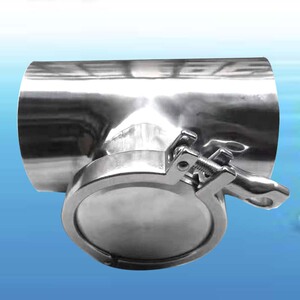立管检查口304不锈钢dn100焊接立式检修口带口三通排水管道立检口