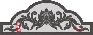 碑头荷花墓碑文泰线雕平面精雕 定制喷砂 激光雕t033