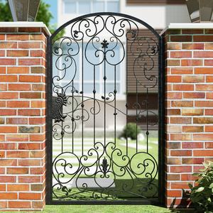 欧式铁艺门庭院单双开小铁门入户花园院子门户外围墙栅栏门可定制