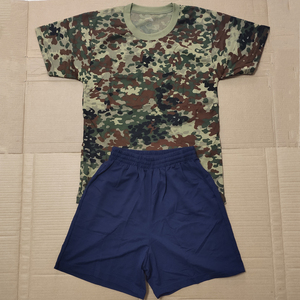 老款01体能服训练上衣速干短裤迷彩短袖圆领夏季运动情侣户外跑步