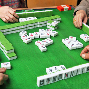 迷你麻将 小号旅行手搓majiang手打宿舍麻将牌25mm小麻将牌