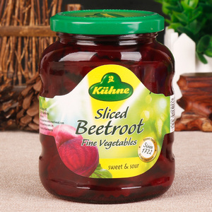 Sliced Beetroot 德国进口冠利红菜头片甜菜根罐头沙拉泡酱菜330g