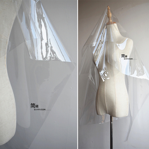 特殊肌理造型改造透明防水pvc塑料硬挺创意服装风衣tpu设计师布料