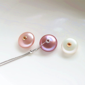 纽扣珍珠平安扣吊坠