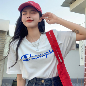 日本代购正品冠军champion夏新款女t恤设计感小众体恤短袖ins上衣