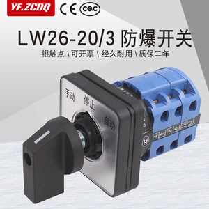 LW26-20/3防爆配电箱万能转换开关380V双电源切换电机倒顺回路20A