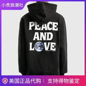 stussy peace love hood和平与爱印花字母套头连帽衫男女卫衣休闲