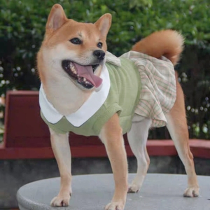 狗狗柴犬jk美少女制服厚款宠物衣服秋冬季可爱甜美校服裙子小型犬