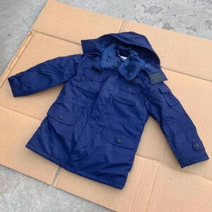正品际华消防蓝色防寒大衣新式火焰蓝作训大衣冬季加厚棉服中长款