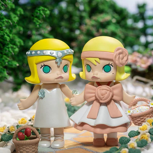 popmart正品molly花童系列泡泡玛特婚礼花童盲盒确认款月份宝宝