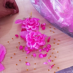 80年代怀旧头饰8090年代复古妈妈结婚新娘头花绢花一只小两支更好