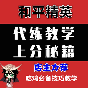 绝地求生和平精英吃鸡游戏代练教学攻略收徒战术技巧