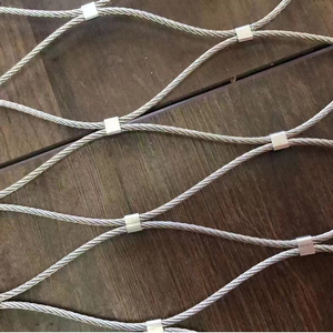 304不锈钢卡扣绳网钢丝绳防坠网动物园笼舍防护网不锈钢丝装饰网