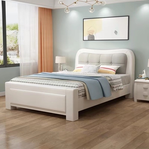 2米单人床白色定制家用