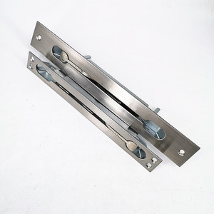 插销锁锁门防盗门天地暗插销 双开大门子母对栓不锈钢配件弹簧门