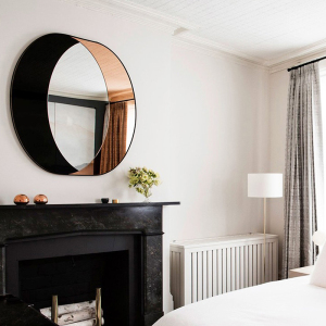 玄关圆形壁挂式镜简约北欧客厅墙面餐厅样板间艺术镜子装饰镜创意