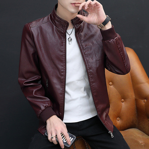 木三福慕容男装夏侯政一潮牌benmyshoer国潮仿皮皮衣男皮衣