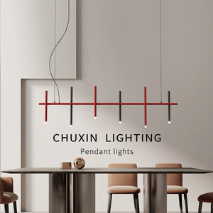 北欧极简 餐厅 餐桌 吧台 吊灯 创意个性 设计感 小众高端 前台灯