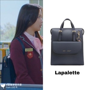 女神降临文佳煐同款韩国 lapalette 小马包复古学院风双肩包书包