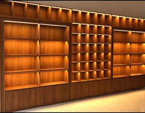 合肥订制免漆板茶叶店展柜土特产展示柜 茶叶展示柜 名烟名酒展柜