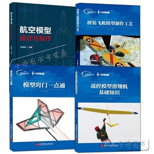 4册模型入门丛书 拼装飞机模型制作工艺+模型窍门一点通+遥控模型滑翔机基础知识+航空模型设计与制作 飞机无人机航模设计制作书籍