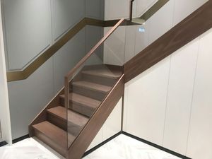 各种款式钢 实木楼梯 玻璃 拉丝扶手围栏 踏步板 地龙