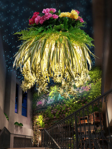 网红植物吊灯个性咖啡厅清吧酒吧装饰灯火锅店串串店餐厅绿植吊灯