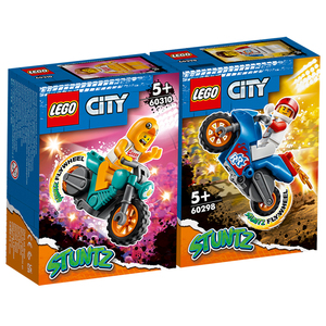 lego乐高城市组60297撞击60298火箭发射特技60310可爱鸡仔摩托车